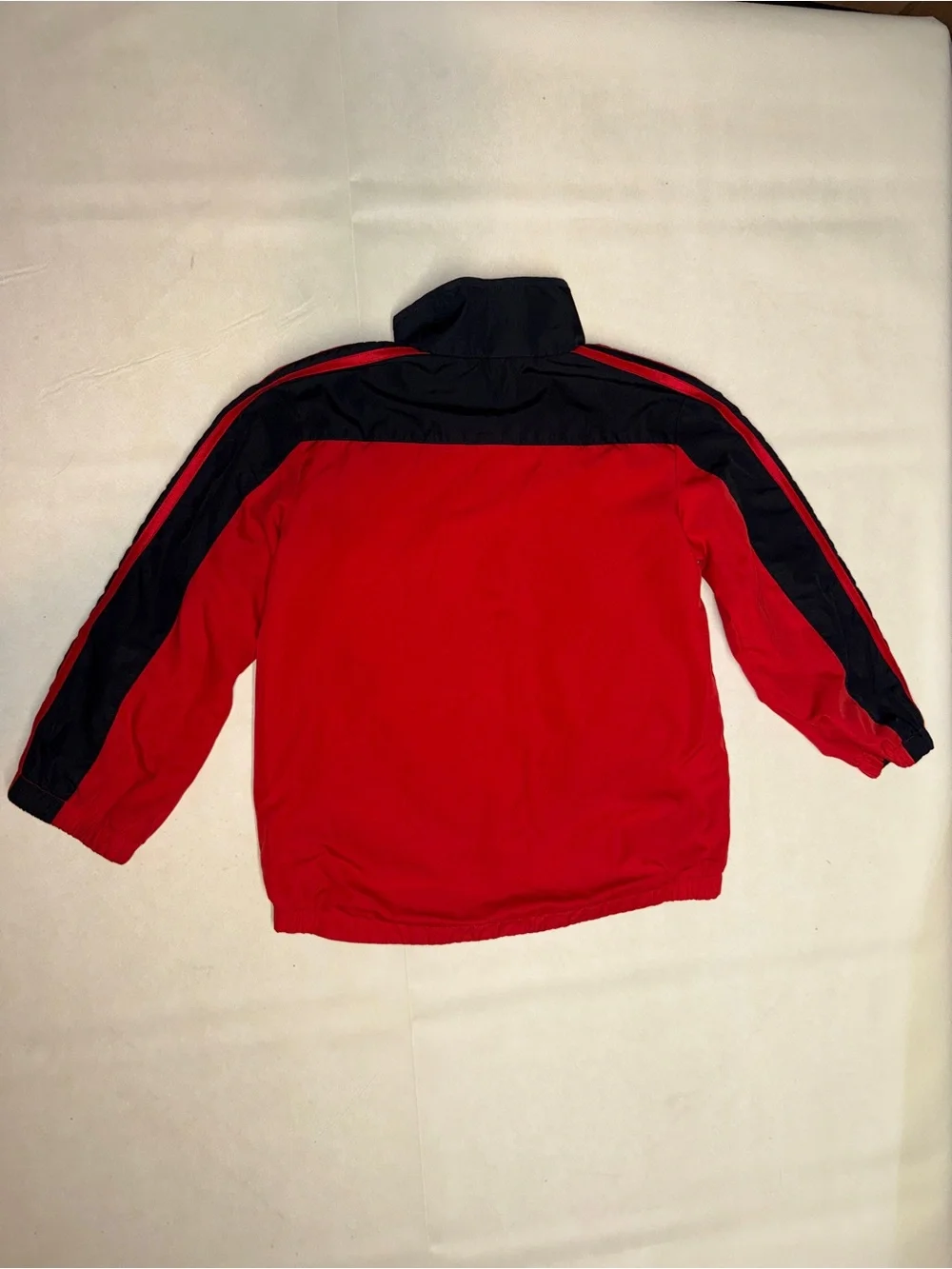 adidas Red and Black Kids Track Jacket with Zip